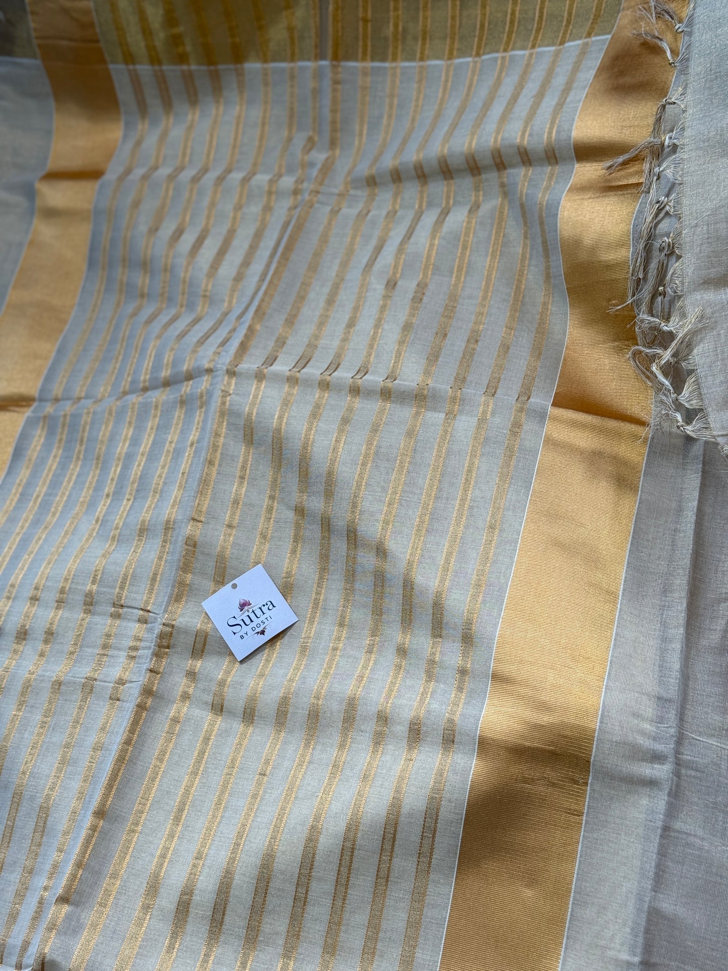 Kerala Kasavu Tissue Sari