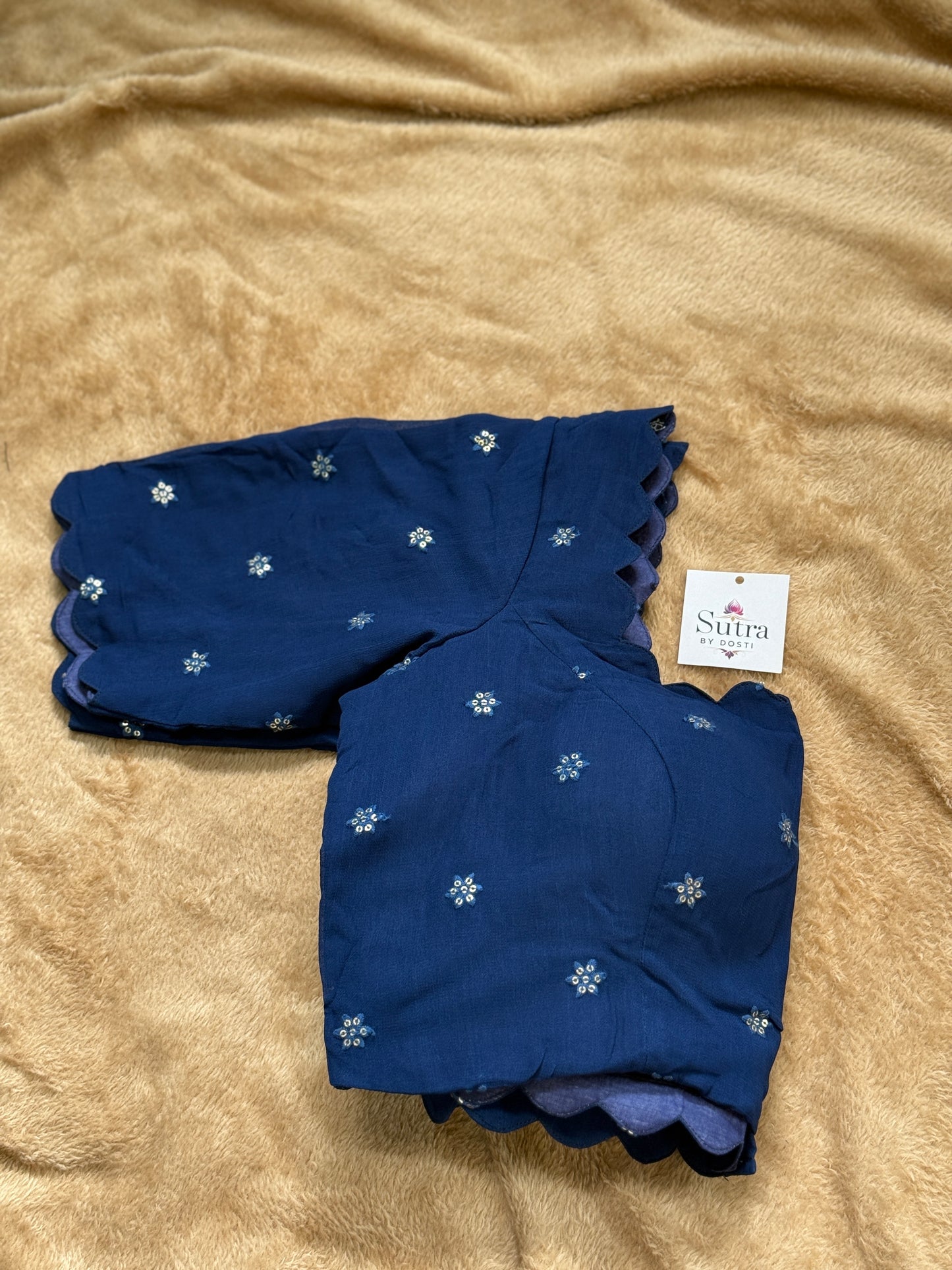 Midnight Scallop Blouse