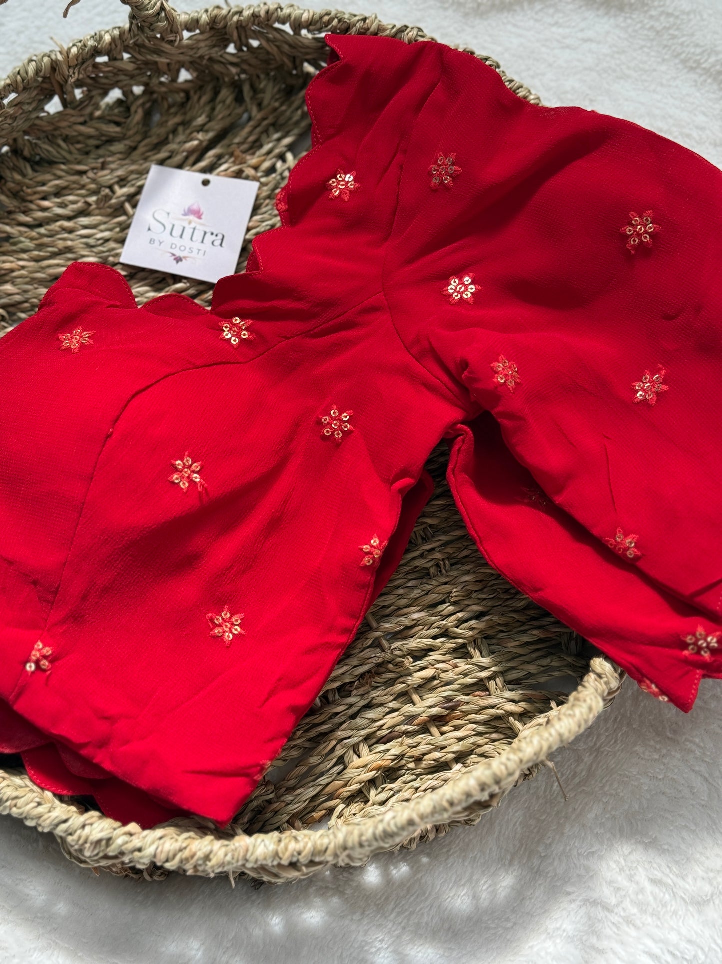 Scarlet Scallop Blouse